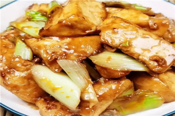 大葱炒豆腐